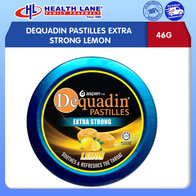 DEQUADIN PASTILLES EXTRA STRONG LEMON (46G)